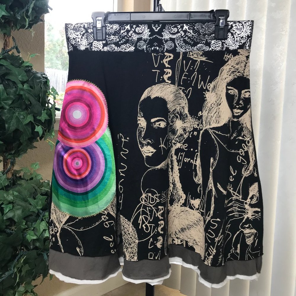 Desigual Skirt | Knee Length Full Style | Size L